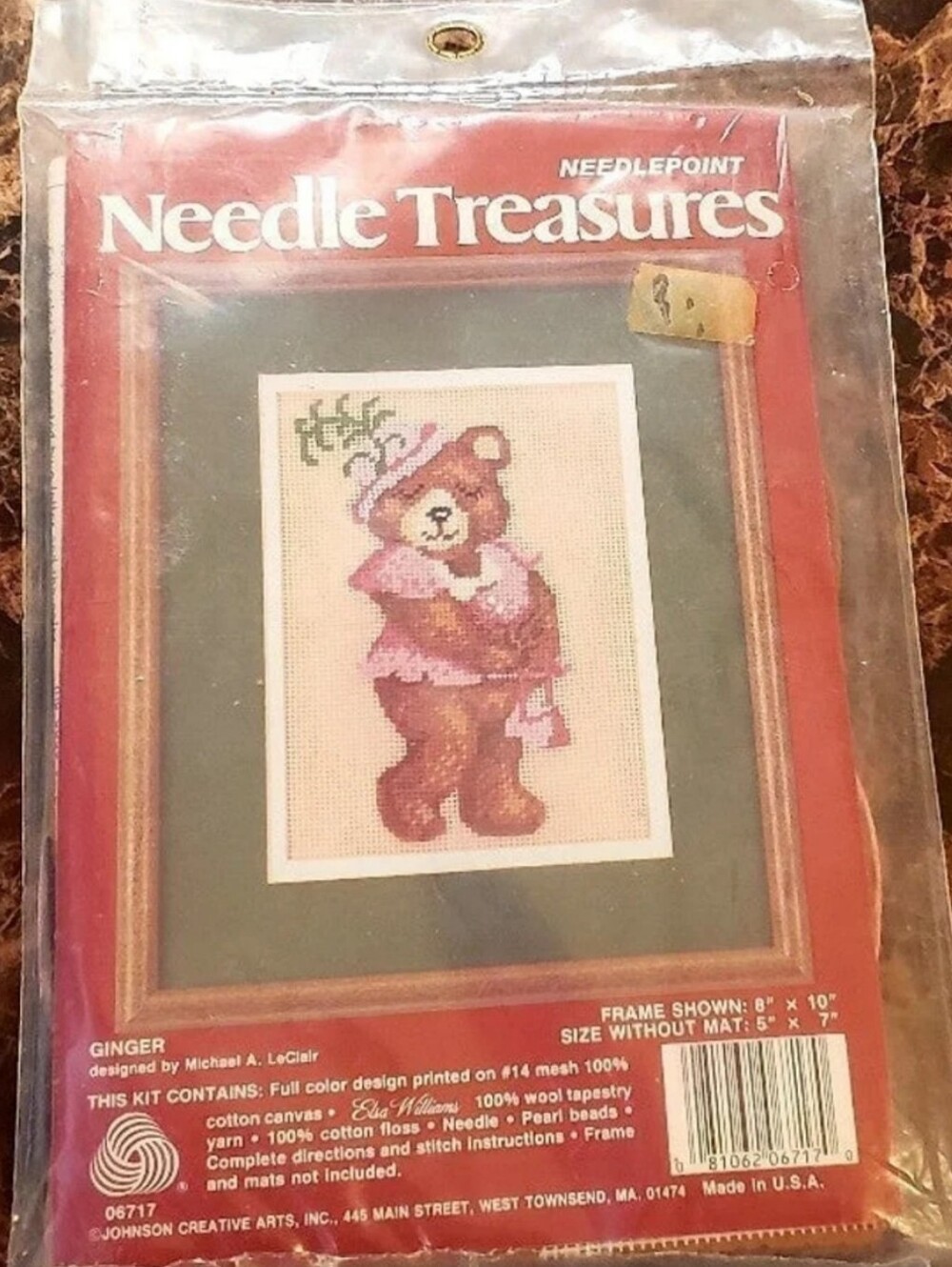 Needle Treasures "Ginger" Bear 06717 Needlepoint Kit